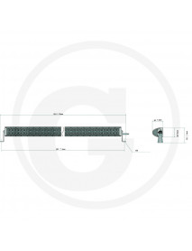 LED svetelná rampa 610 mm, 40 LED, rovná